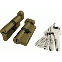 Цилиндровый механизм с вертушкой R602/60 mm (25+10+25) 5 кл. Бронза