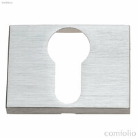 Накладка под цилиндр на прямоугольном основании Fratelli Cattini CYL 6-CS матовый хром 2 шт.