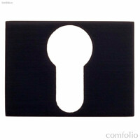 Накладка под цилиндр на прямоугольном основании Fratelli Cattini CYL 6-NM матовый черный 2 шт.