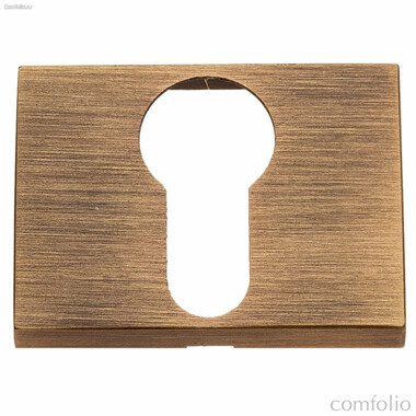 Накладка под цилиндр на прямоугольном основании Fratelli Cattini CYL 6-BY матовая бронза 2 шт.