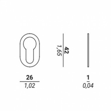 Накладка на цилиндр Nuda CBM матовый хром