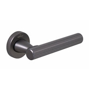 Ручки дверные CEBI NORA STRIPED (в полоску) цвет MP27 черный матовый никель