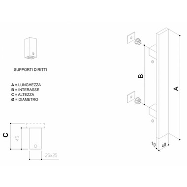 Extreza Hi-Tech 8460-80 (высота 800 мм, межос. 600 мм) INOX нержавеющая сталь