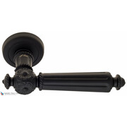 Дверная ручка на круглом основании Fratelli Cattini "TORCELLO" D1-NM матовый черный