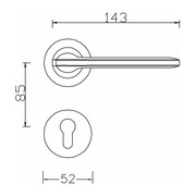 Ручка дверная GIZA SN матовый никель