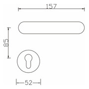 Ручка дверная AURA BL черный