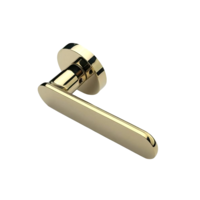 Дверная ручка LOCK STYLE OVA ZR GL (глянцевое золото PVD)