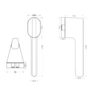 Дверная ручка PERIDOT MOV CBM (матовый хром)