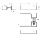 Tupai Big Line 4084 5REP-153 с интегрированным фиксатором WC черный (полотно 38-45 мм) левая