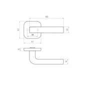 Vantage V24BL AL черная (для металлических дверей)