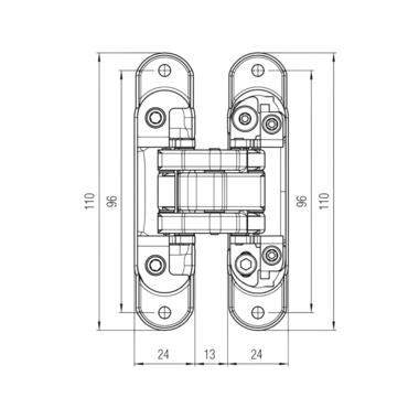 Петля скрытая Koblenz K8060 Atomica Slim никель матовый Петля скрытая Koblenz K8060 Atomica Slim никель матовый