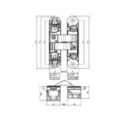 Петля скрытая Koblenz Kombi S30 DXSX Матовый хром