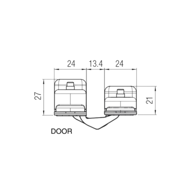 Петля скрытая Koblenz Kubica KOMBI Hybrid K1060 Матовый хром