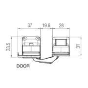 Петля скрытая Krona Koblenz Kubica K6360/45 Матовое золото