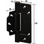 Петля Aldeghi Luigi 144Q квадратная, черный матовый