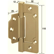 Петля Aldeghi Luigi 144Q квадратная, матовое золото