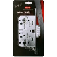 B04102.50.34.567 Замок межкомнатный WC (мат. хром) с отв. пл. B01402.05.34 MEDIANA POLARIS