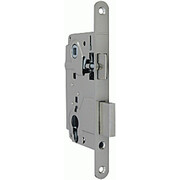 Armadillo LH 25-50 SN SKIN Замок межкомнатный под цилиндр 1 ригель+защёлка с отв. планкой Матовый никель