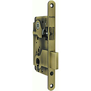 Armadillo LH 25-50 AB SKIN Замок межкомнатный под цилиндр 1 ригель+защёлка с отв. планкой Бронза