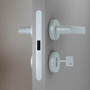 KRONA KOBLENZ Замок магнитный с доводчиком дверной ручки под сантехническую завертку матовый белый