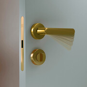 KRONA KOBLENZ Замок магнитный с доводчиком дверной ручки под сантехническую завертку матовое золото