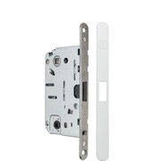 KRONA KOBLENZ  Замок магнитный с доводчиком дверной ручки под сантехническую завертку матовый белый