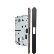 KRONA KOBLENZ Замок магнитный с доводчиком дверной ручки под цилиндр матовый черный