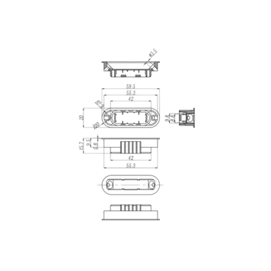 Замок магнитный под цилиндр Lockstyle M411C ABM (бронза)