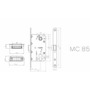 Защелка магнитная Vantage MC85 матовый хром