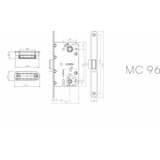 Защелка магнитная Vantage MC96 матовый хром