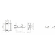 Vantage Защелка врезная P45 SC Матовый хром