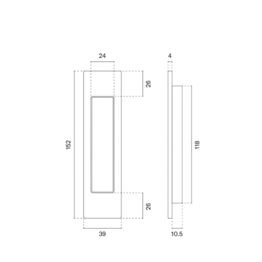 Ручка для раздвижных дверей LOCKSTYLE 7039 MAB французская бронза
