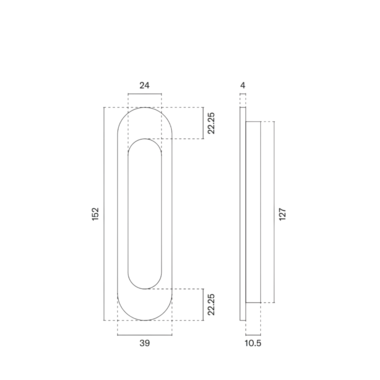 Ручка для раздвижных дверей LOCKSTYLE 7040 MAB французская бронза
