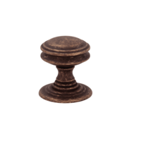 Мебельная ручка-кнопка 801 Rania 30x35 Melodia Античная бронза