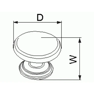 CORONA Мебельная ручка латунная 0040M МАВ матовая бронза D 30 mm W 36 mm