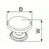 CORONA Мебельная ручка латунная 0040M МАВ матовая бронза D 30 mm W 36 mm