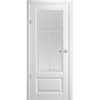 Межкомнатная дверь ПВХ Albero Эрмитаж 1 ПО остекление Галерея, Ромб Белый