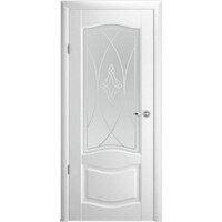 Межкомнатная дверь ПВХ Albero Лувр 1 ПО остекление Галерея, Ромб Белый