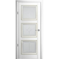 Межкомнатная дверь ПВХ Albero Версаль 3 ПО остекление Галерея, Ромб Белый