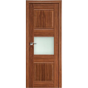 Межкомнатная дверь ПВХ Profil Doors 5X остекление Узор, Графит, Мателюкс Орех амари