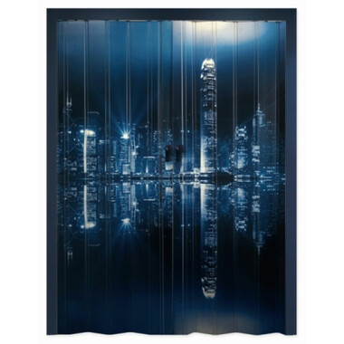 Дверь Гармошка с фотопечатью «Гонконг и небо» 203*88 см, арт. 7513