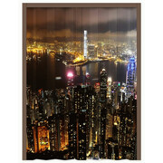 Дверь Гармошка с фотопечатью «Ночной Гонконг» 203*88 см, арт. 3981